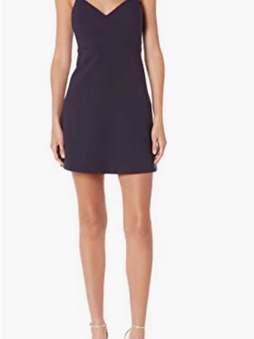Likely Navy Blue V-Neck Mini Slip Dress